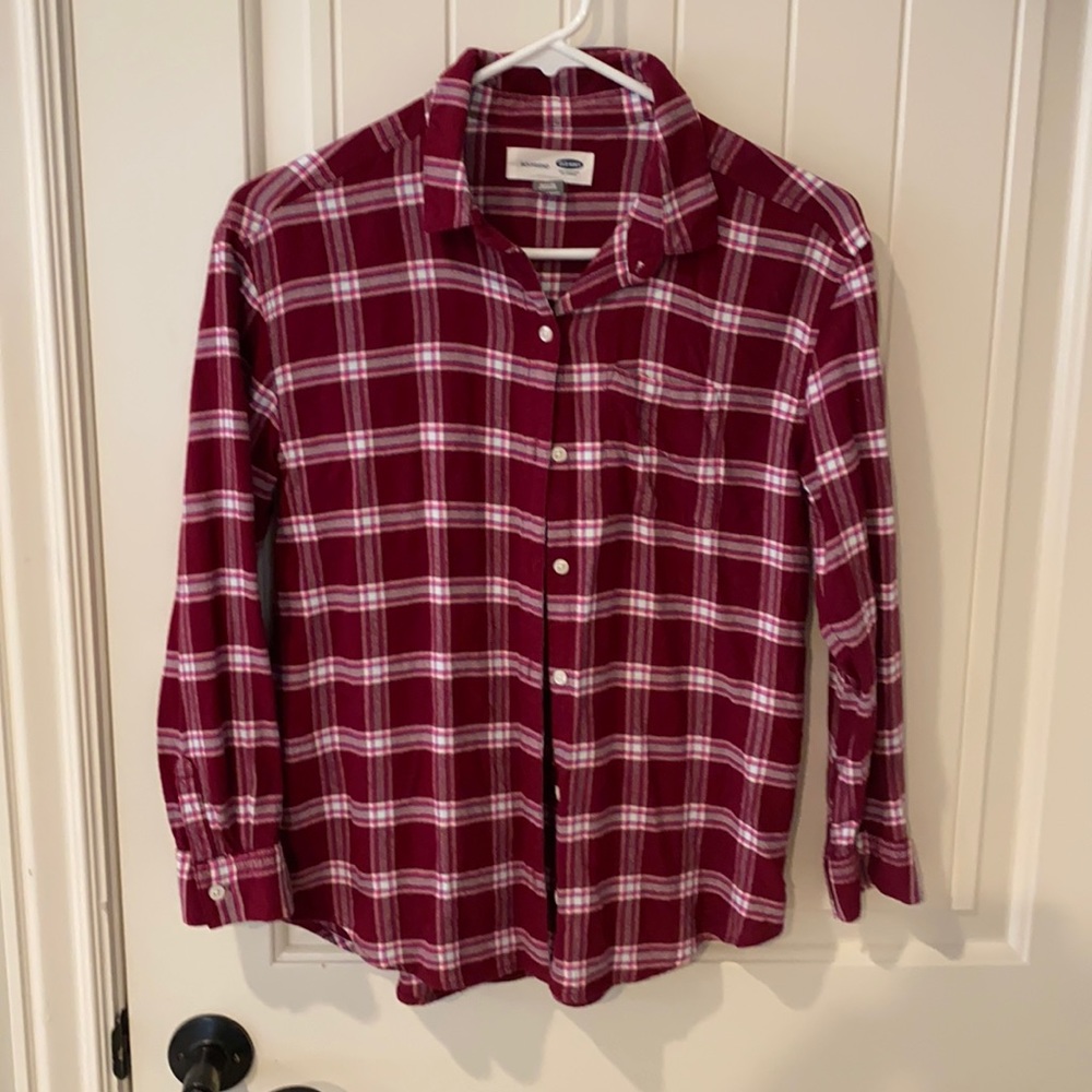 Girls long sleeve flannel size 14